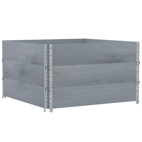 VidaXL Plantekasse 100x100 cm massiv fyrretræ grå