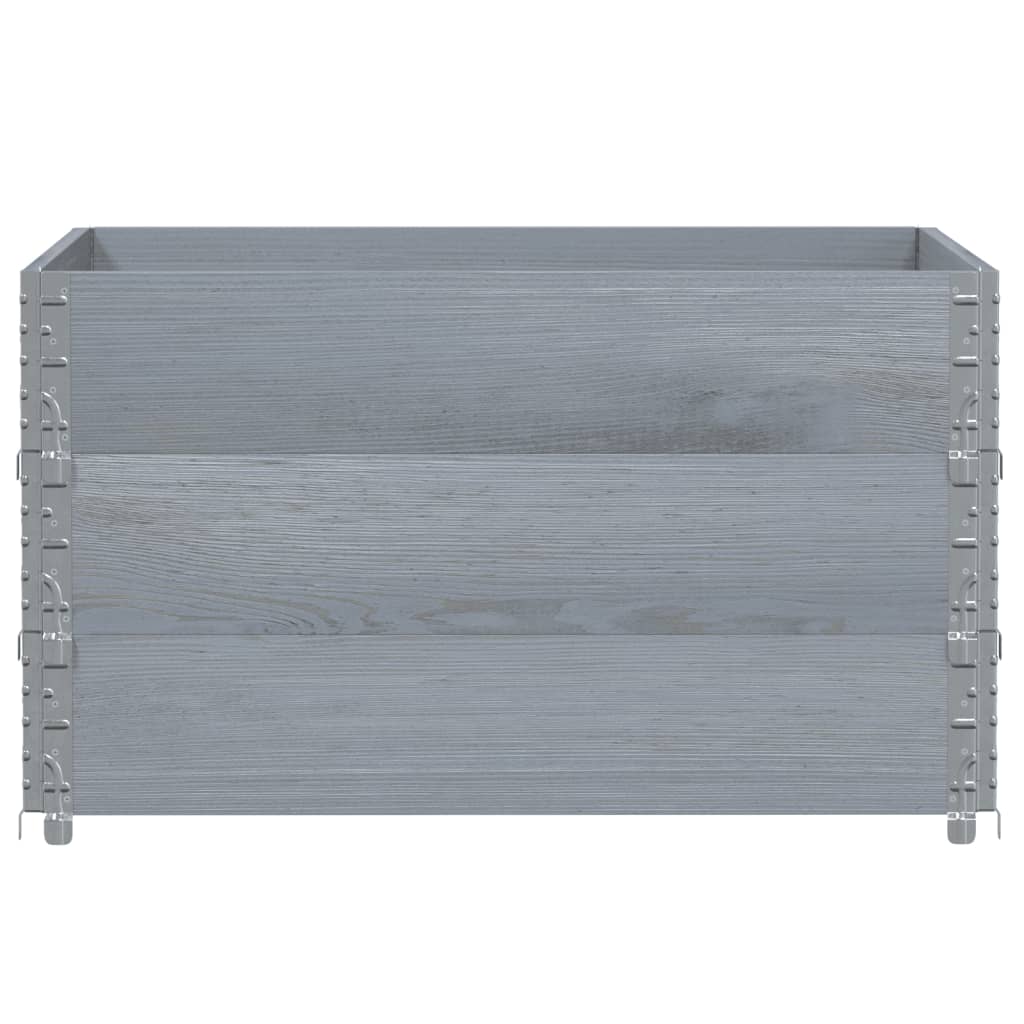 VidaXL Plantekasse 100x100 cm massiv fyrretræ grå