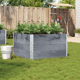 VidaXL Plantekasse 100x100 cm massiv fyrretræ grå