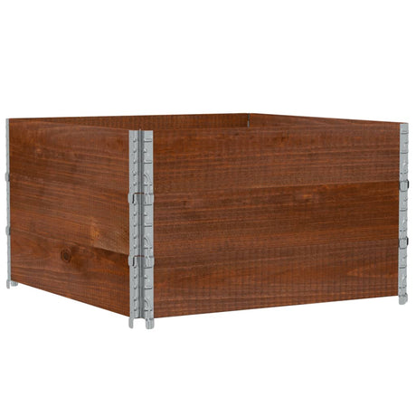 VidaXL Plantekasse 100x100 cm massiv fyrretræ brun