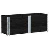 VidaXL Plantekasse 150x50 cm massiv fyrretræ sort
