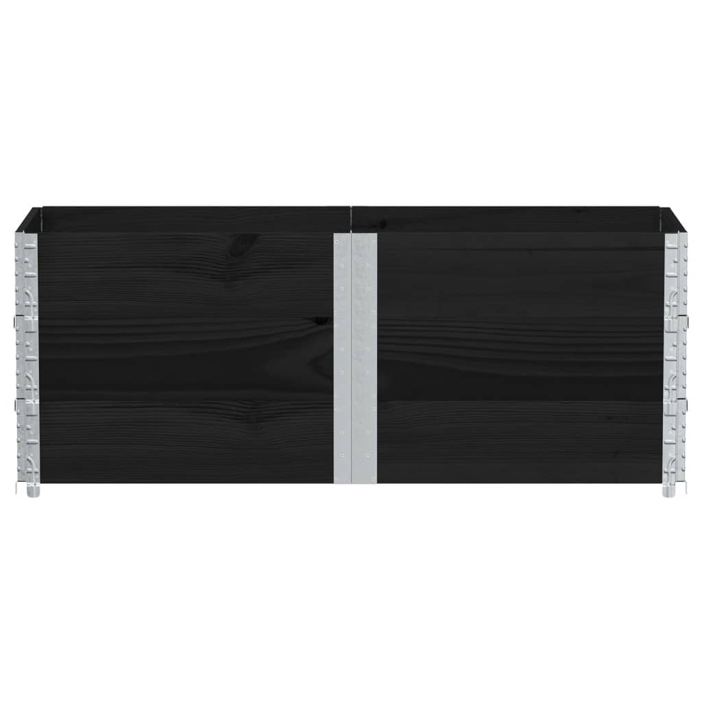 VidaXL Plantekasse 150x50 cm massiv fyrretræ sort