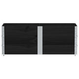 VidaXL Plantekasse 150x50 cm massiv fyrretræ sort