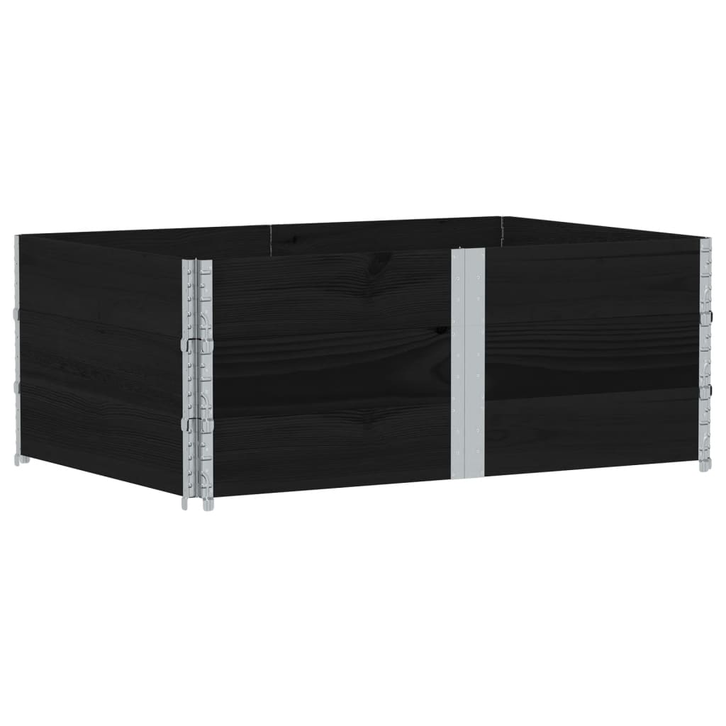 VidaXL Plantekasse 150x100 cm massiv fyrretræ sort