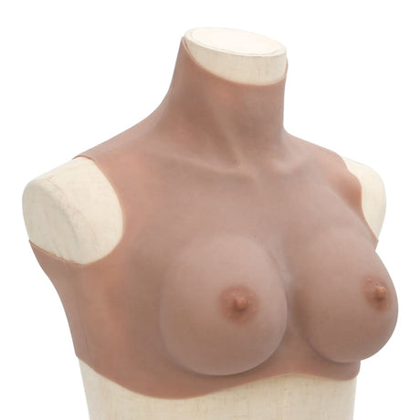 VidaXL brystprotese d-cup silikone tan