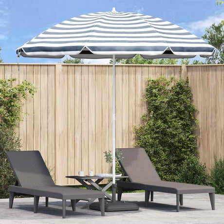 VidaXL strandparasol blå og hvid 263 x 263 x 272 cm