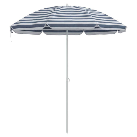 VidaXL strandparasol blå og hvid 263 x 263 x 272 cm