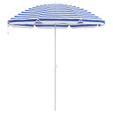 VidaXL strandparasol blå og hvid 263 x 263 x 272 cm