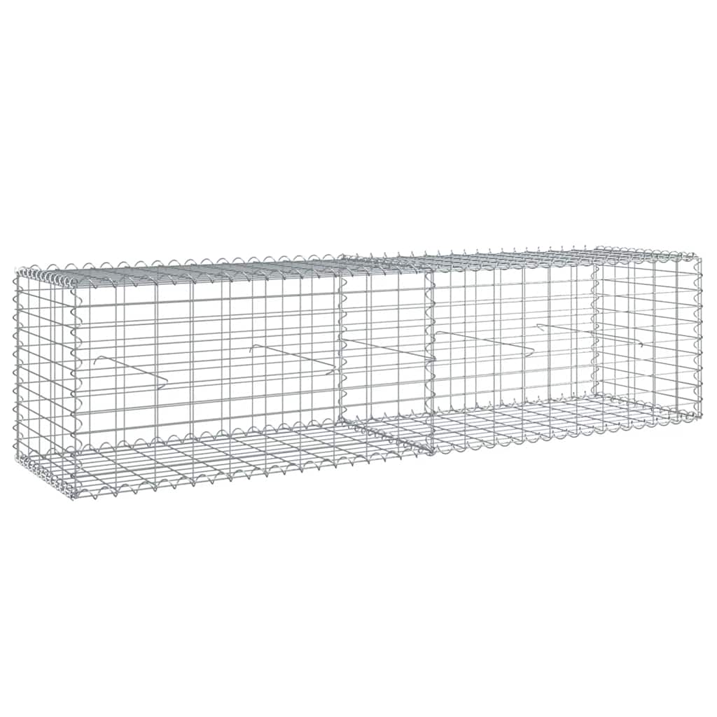 Vidaxx gabion 200x50x50 cm galvaniseret jern sølvfarvet