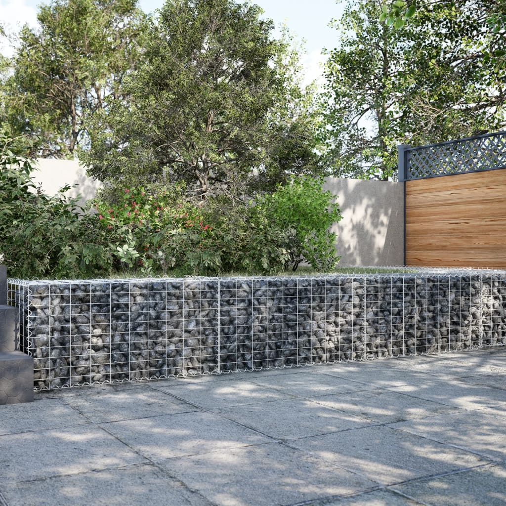 Vidaxx gabion 300x50x50 cm galvaniseret jern sølvfarvet
