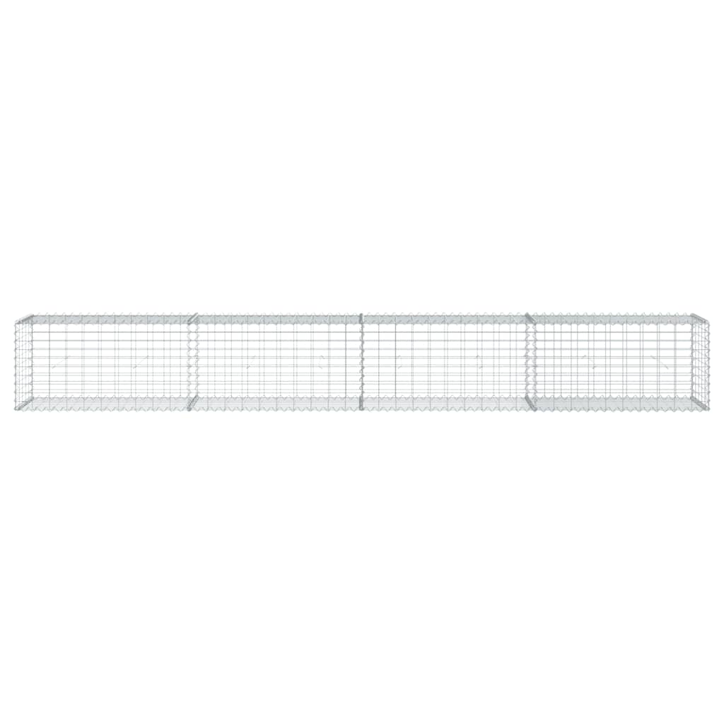 Vidaxx gabion 400x50x50 cm galvaniseret jern sølvfarvet