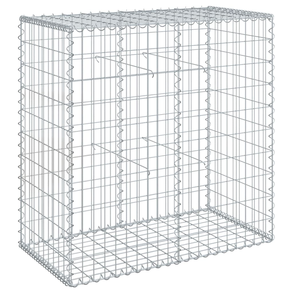 Vidaxx gabion 100x50x100 cm galvaniseret jern sølvfarvet