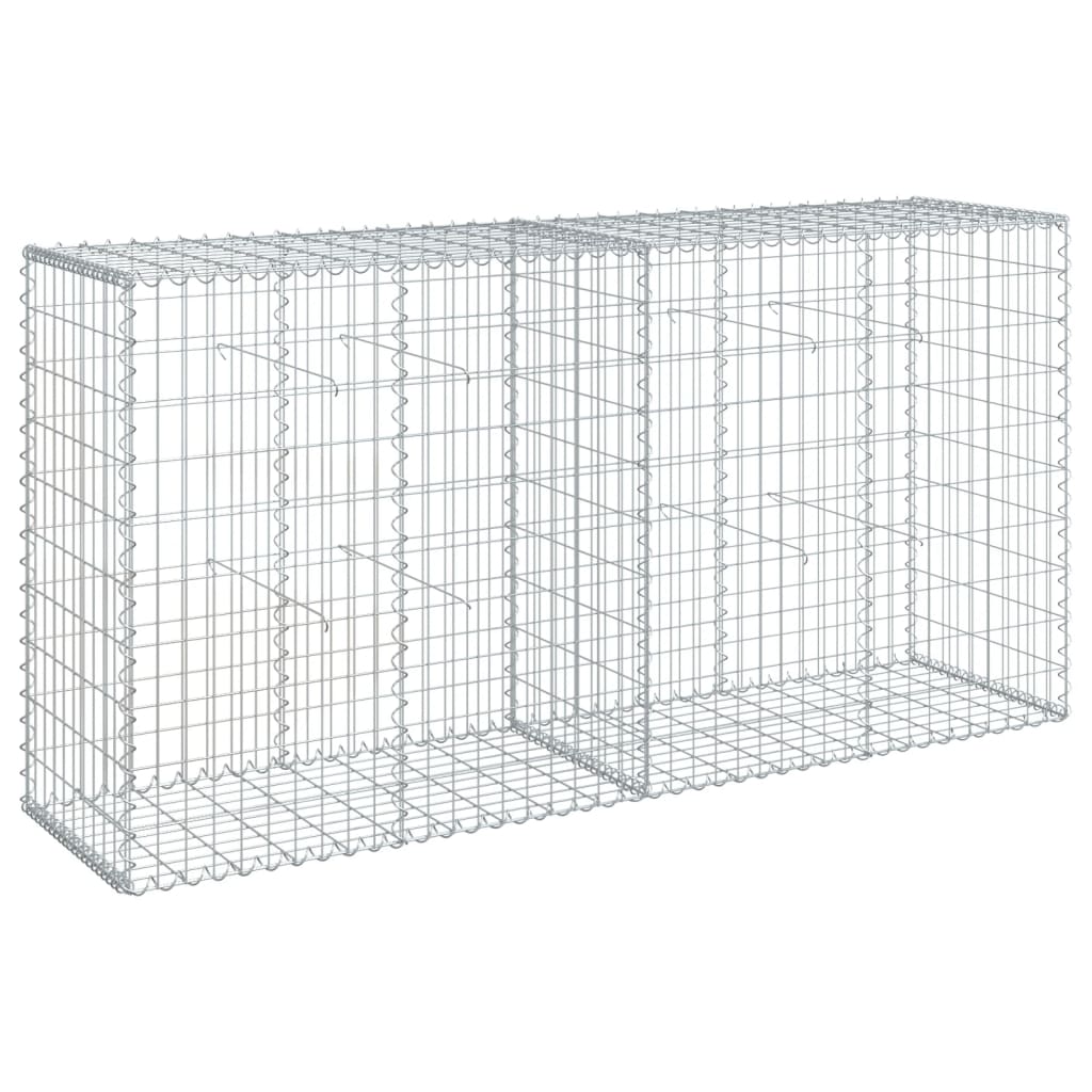 Vidaxx gabion 200x50x100 cm galvaniseret jern sølvfarvet