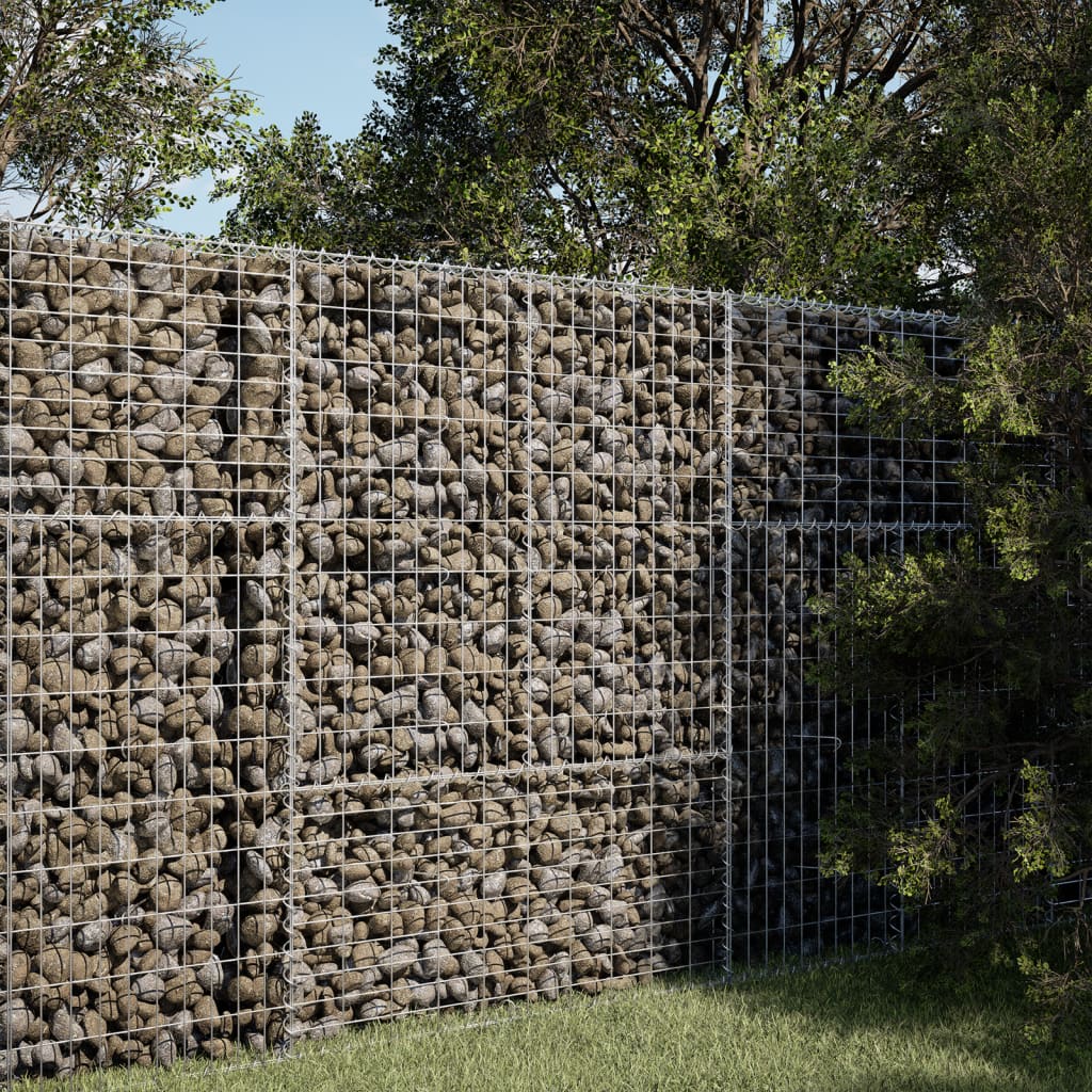 Vidaxx gabion 100x50x150 cm galvaniseret jern sølvfarvet
