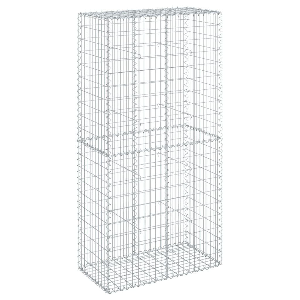 Vidaxx gabion 100x50x200 cm galvaniseret jern sølvfarvet