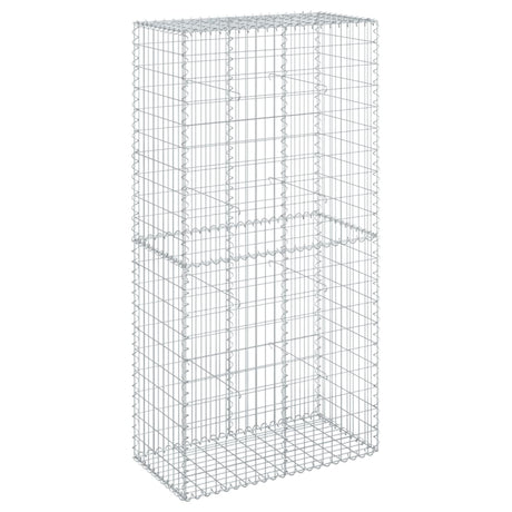 Vidaxx gabion 100x50x200 cm galvaniseret jern sølvfarvet