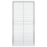 Vidaxx gabion 100x50x200 cm galvaniseret jern sølvfarvet
