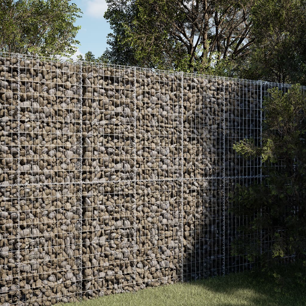 Vidaxx gabion 100x50x200 cm galvaniseret jern sølvfarvet