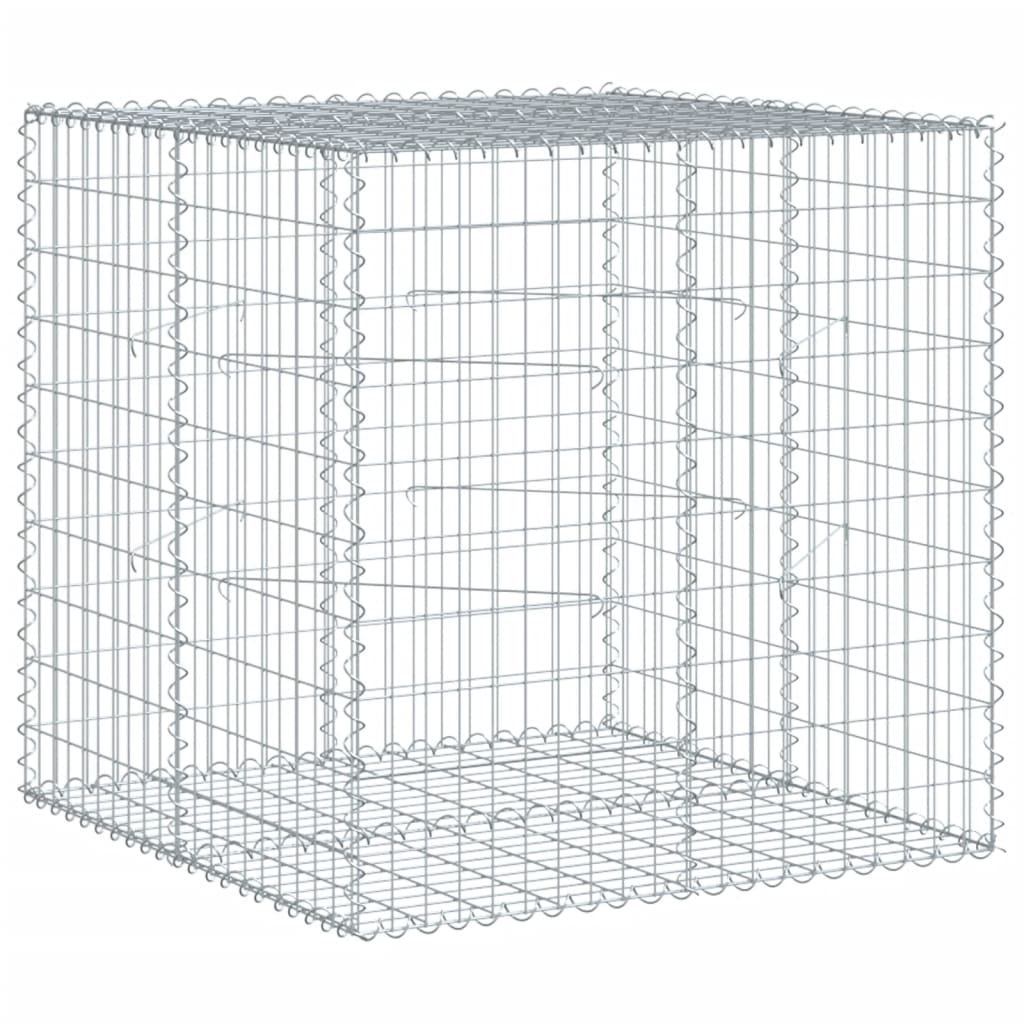 Vidaxx gabion 100x100x100 cm galvaniseret jern sølvfarvet
