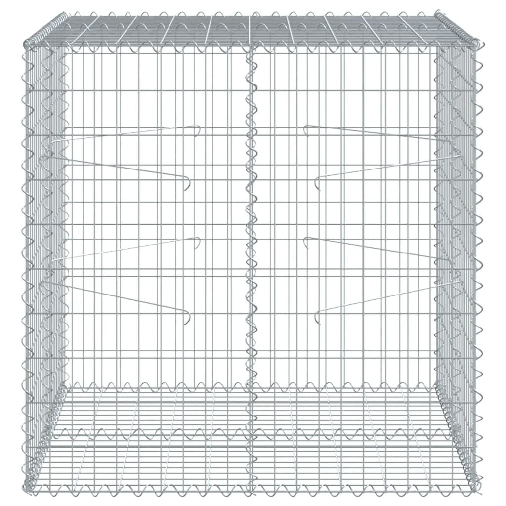 Vidaxx gabion 100x100x100 cm galvaniseret jern sølvfarvet