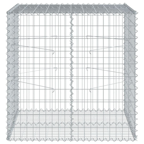 Vidaxx gabion 100x100x100 cm galvaniseret jern sølvfarvet