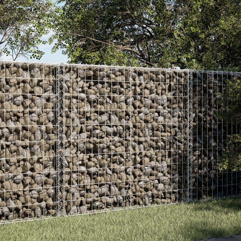 Vidaxx gabion 100x100x100 cm galvaniseret jern sølvfarvet