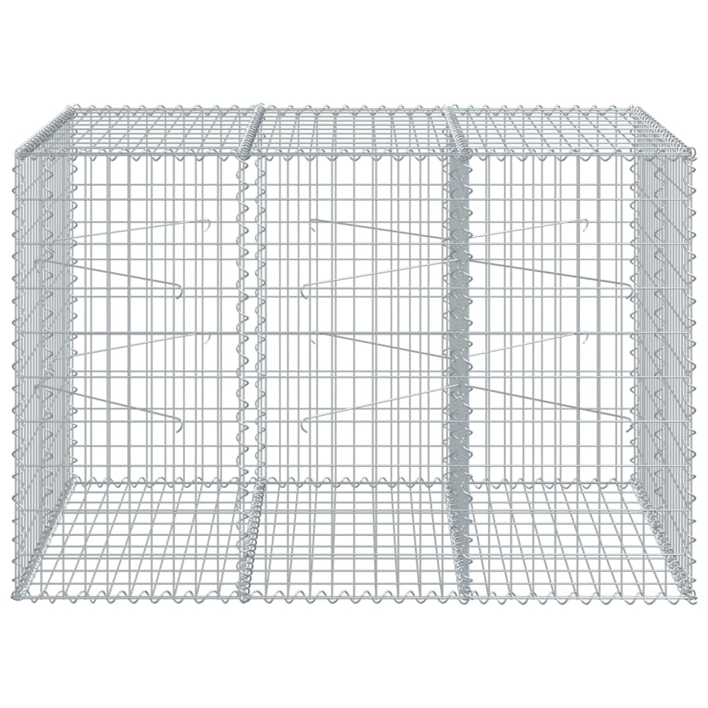 Vidaxx gabion 150x100x100 cm galvaniseret jern sølvfarvet