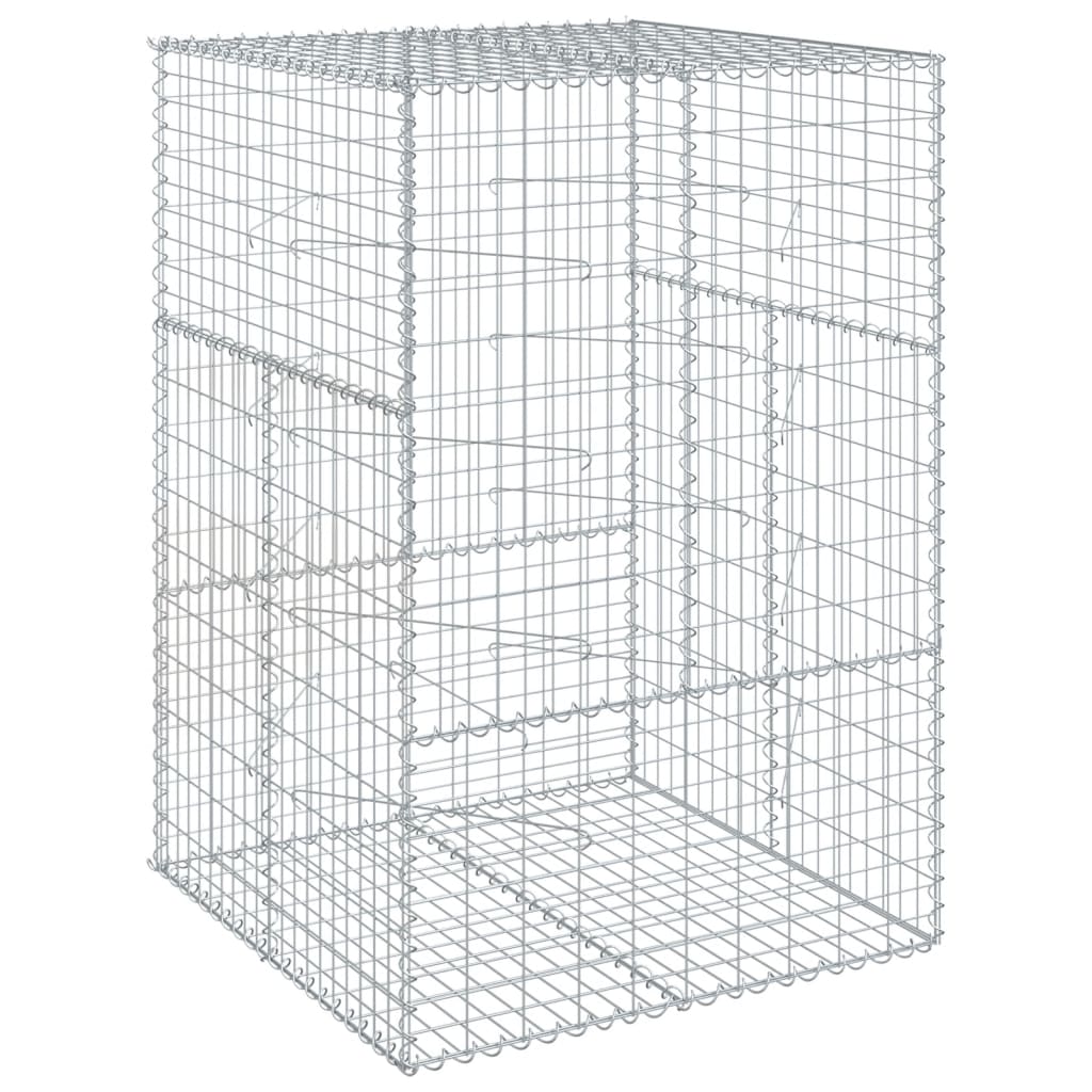 Vidaxx gabion 100x100x150 cm galvaniseret jern sølvfarvet