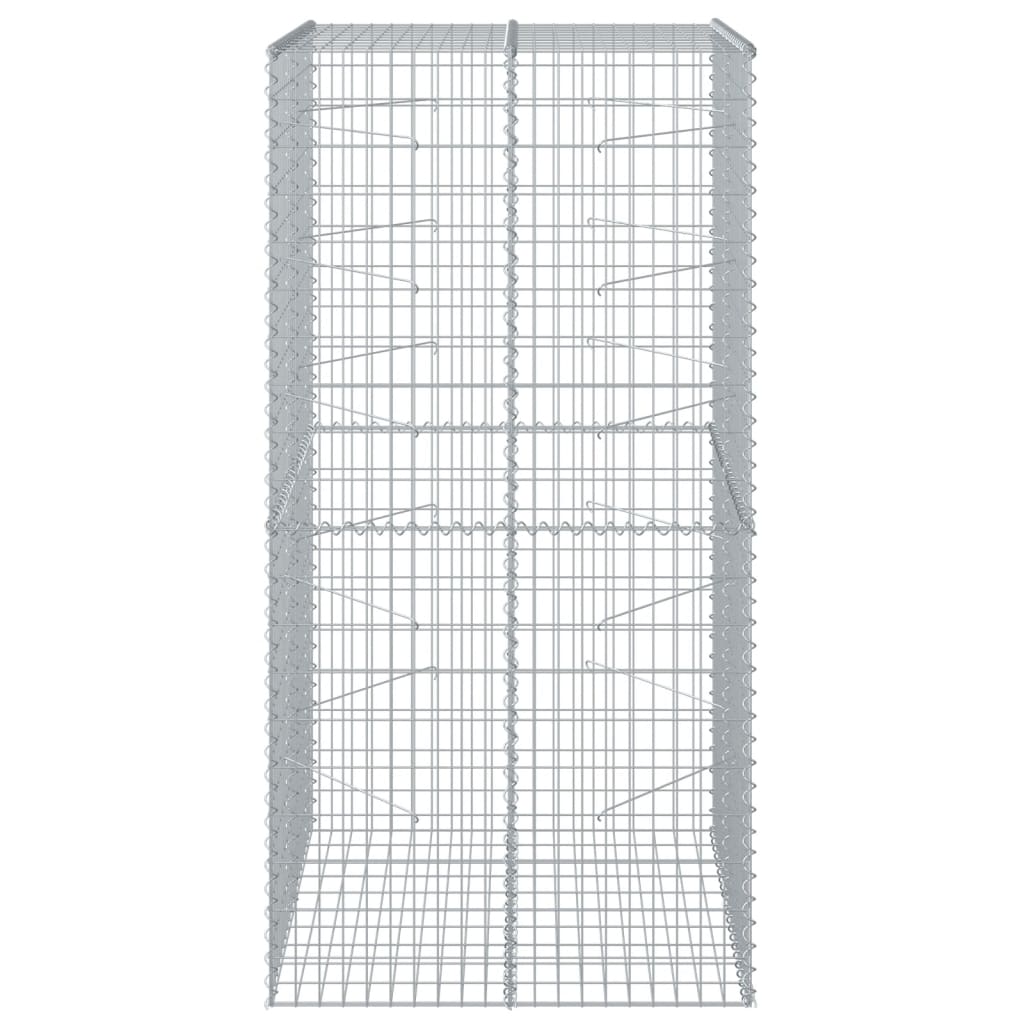 Vidaxx gabion 100x100x200 cm galvaniseret jern sølvfarvet