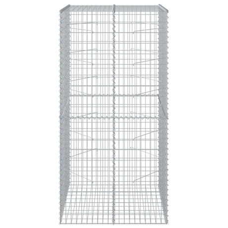 Vidaxx gabion 100x100x200 cm galvaniseret jern sølvfarvet