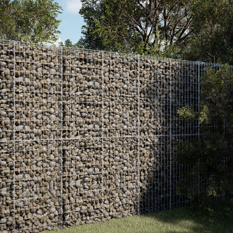 Vidaxx gabion 100x100x200 cm galvaniseret jern sølvfarvet