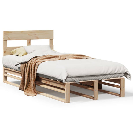 Vidaxl bedframe zonder matras massief grenenhout 75x190 cm