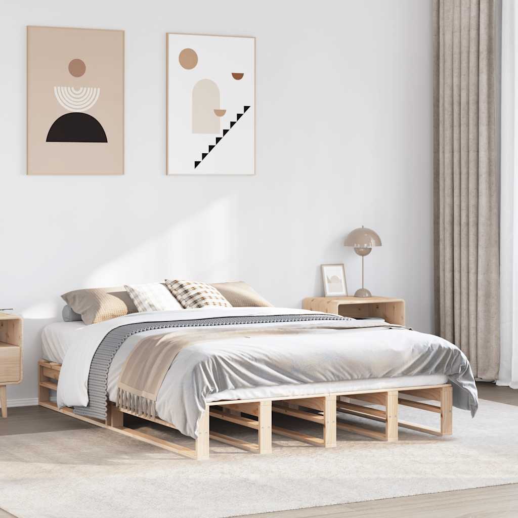 Vidaxl bedframe zonder matras massief grenenhout 120x190 cm