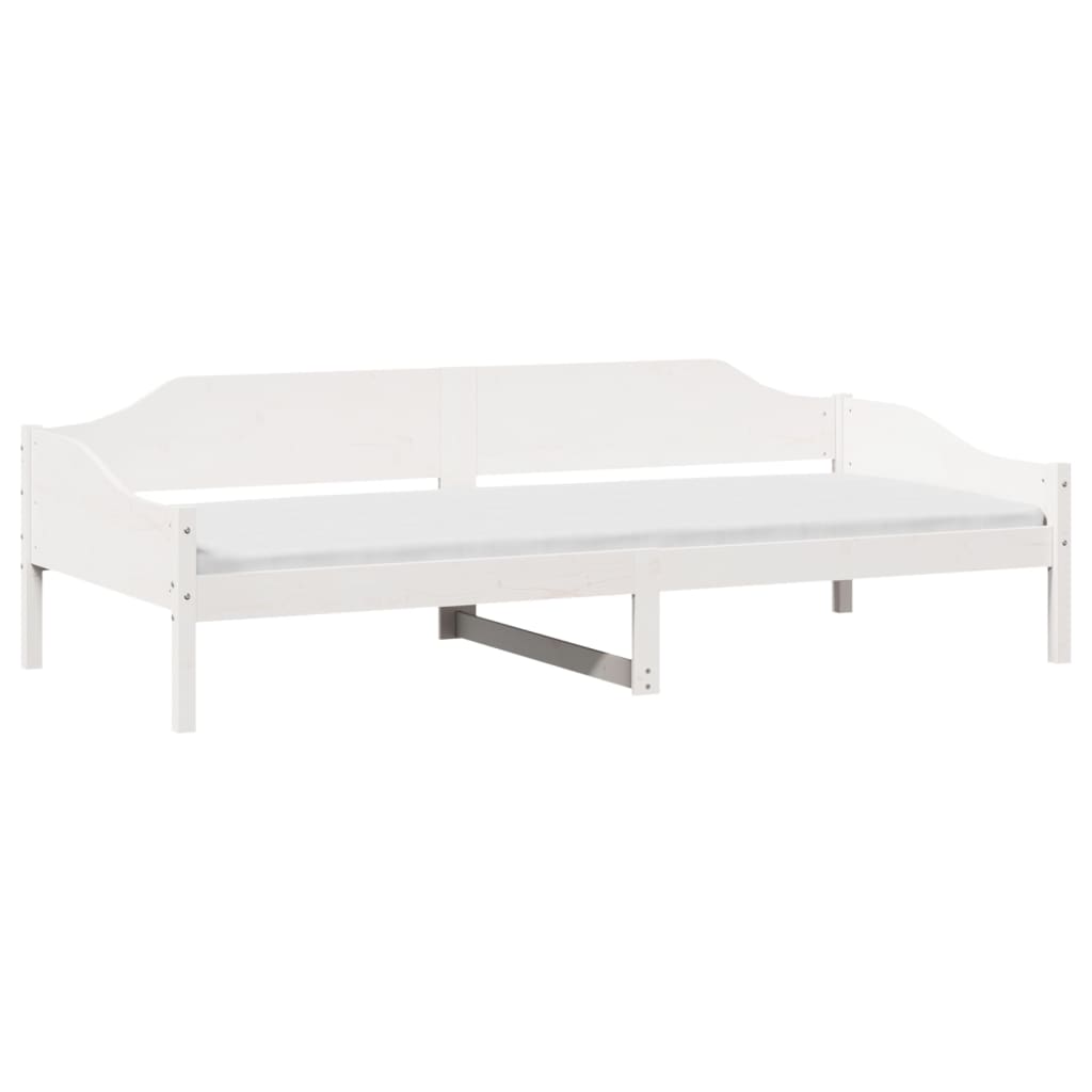 Vidaxl bedframe zonder matras massief grenenhout wit 90x200 cm