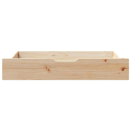 Vidaxx sengeskuffer 2 stk med hjul 95x55x17 cm massiv fyrretræ