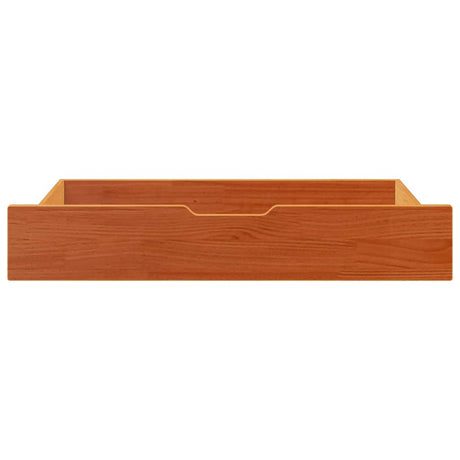 Vidaxxl sengeskuffer 2 stk 95x55x17 massiv fyrretræ vask brun