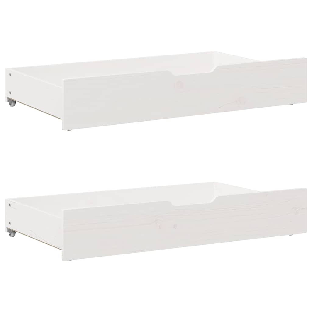 Vidaxx sengeskuffer 2 stk 90x55x17 cm massiv fyrretræ hvid