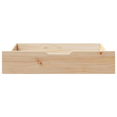 Vidaxx sengeskuffer 2 stk med hjul 85x55x17 cm massiv fyrretræ