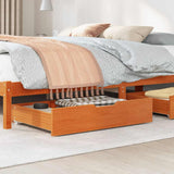 VidaXL sengeskuffer 2 stk 80x55x17 massiv fyrretræ vask brun