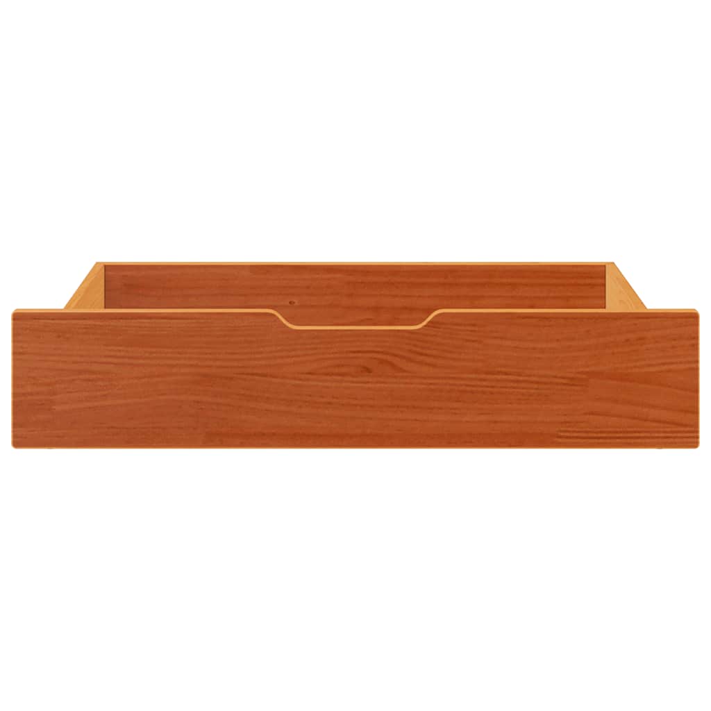 VidaXL sengeskuffer 2 stk 80x55x17 massiv fyrretræ vask brun