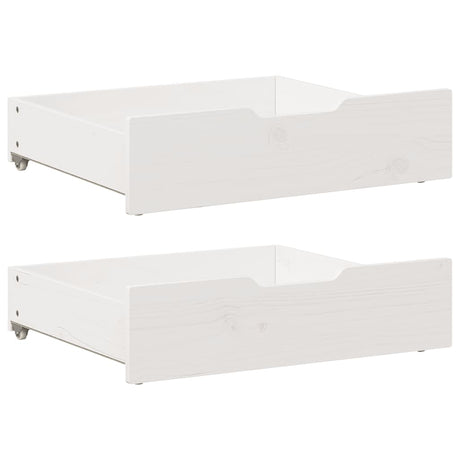 Vidaxx sengeskuffer 2 stk 75x55x17 cm massiv fyrretræ hvid