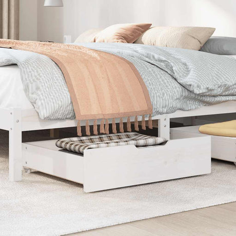 Vidaxx sengeskuffer 2 stk 75x55x17 cm massiv fyrretræ hvid