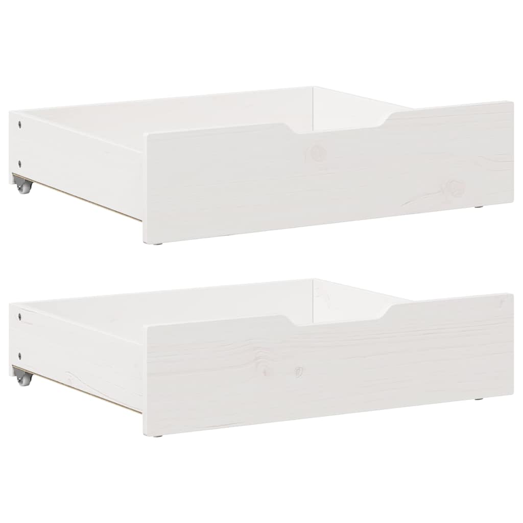 Vidaxx sengeskuffer 2 stk 65x55x17 cm massiv fyrretræ hvid