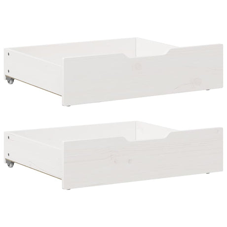 Vidaxx sengeskuffer 2 stk 65x55x17 cm massiv fyrretræ hvid