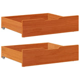 Vidaxxl sengeskuffer 2 stk 65x55x17 massiv fyrretræ vask brun