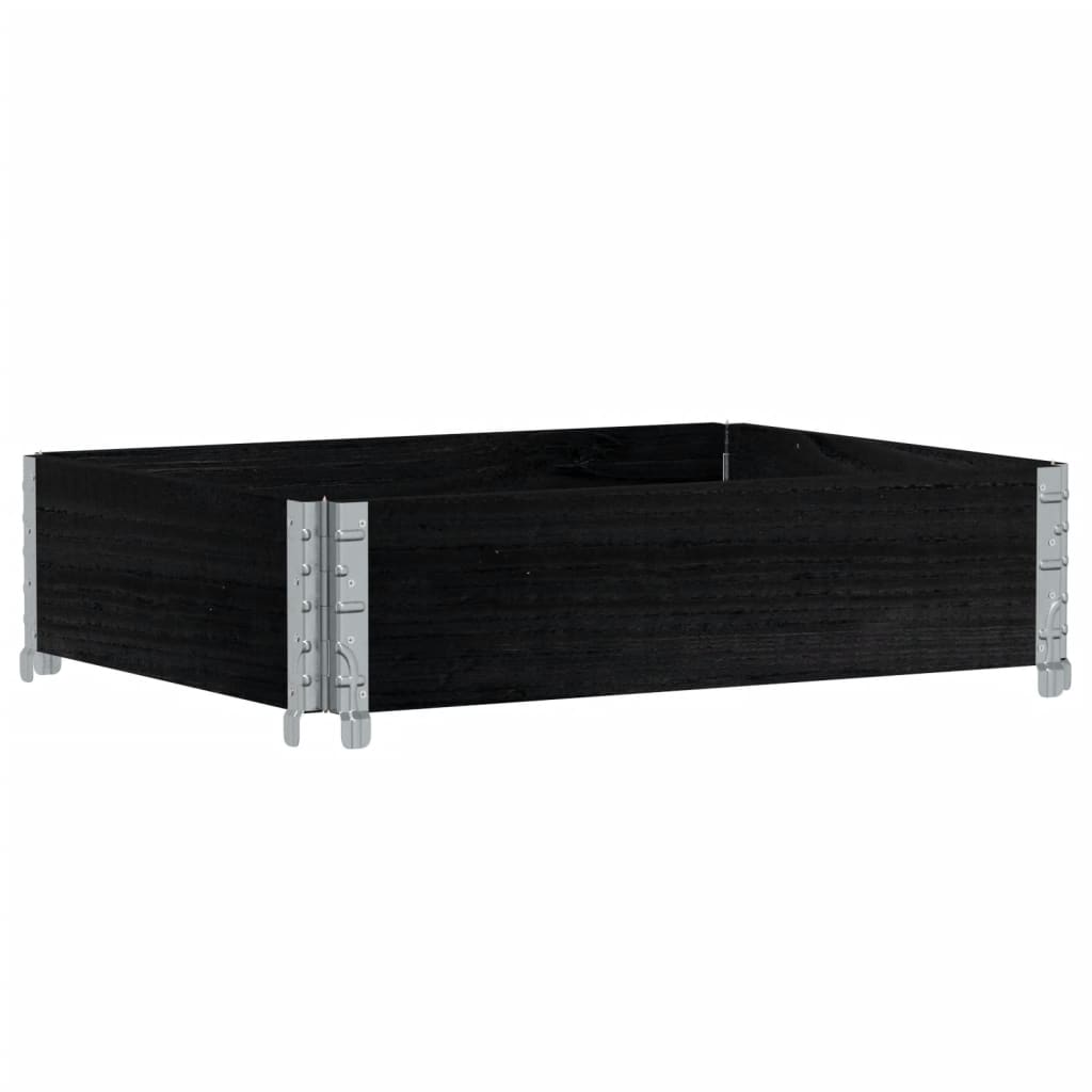 Vidaxx palle overkant 80x60 cm massiv fyrretræ sort