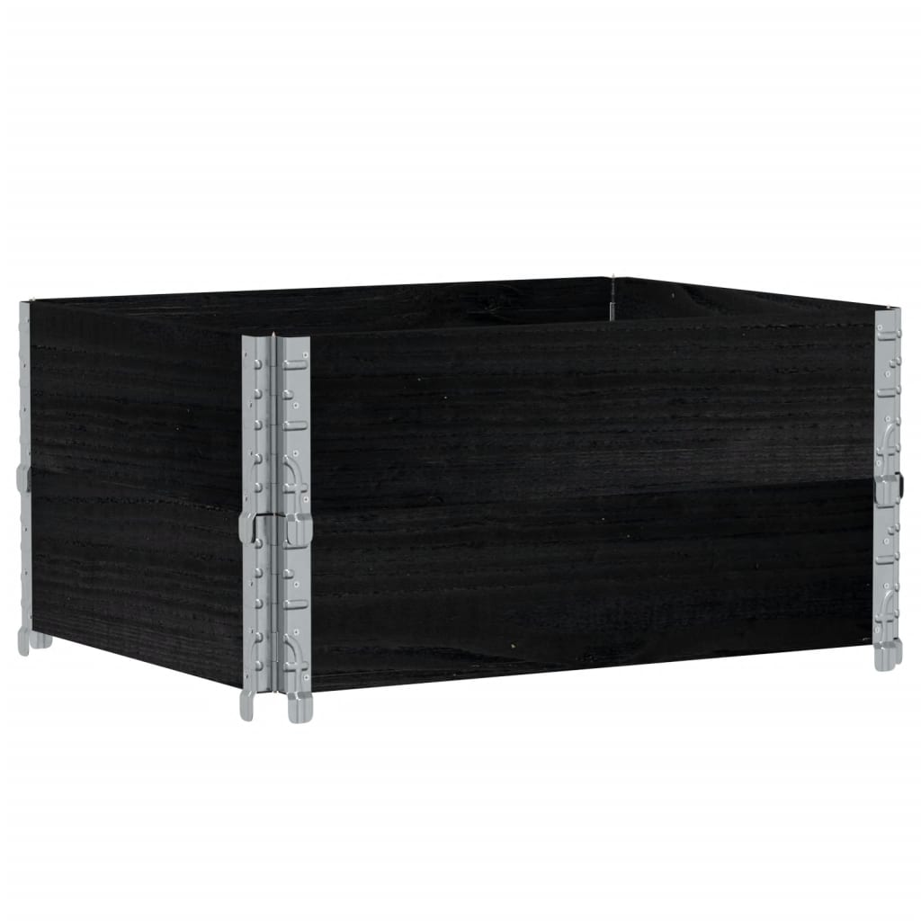 Vidaxx palleudvidelser 2 stk 80x60 cm massiv fyrretræ sort