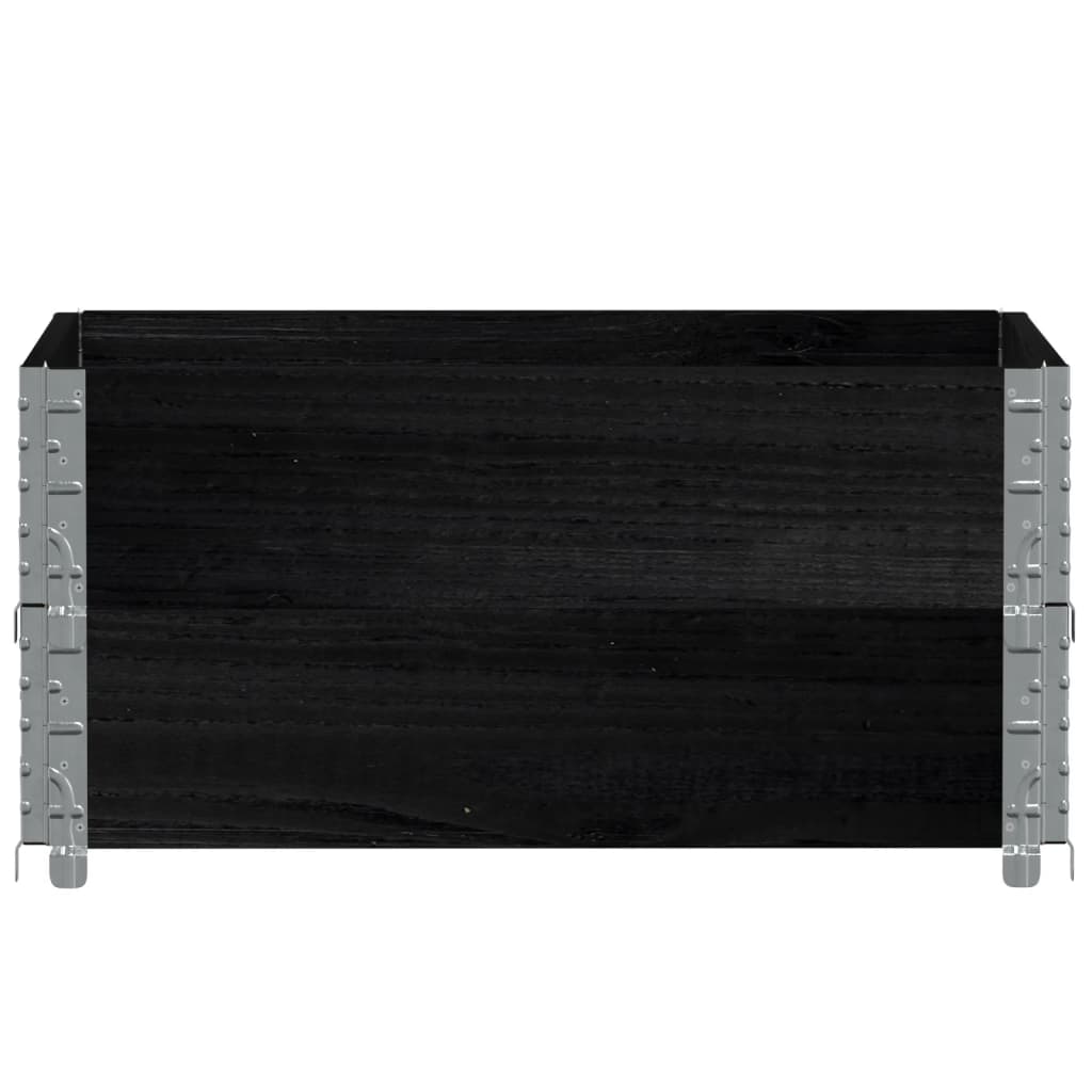 Vidaxx palleudvidelser 2 stk 80x60 cm massiv fyrretræ sort