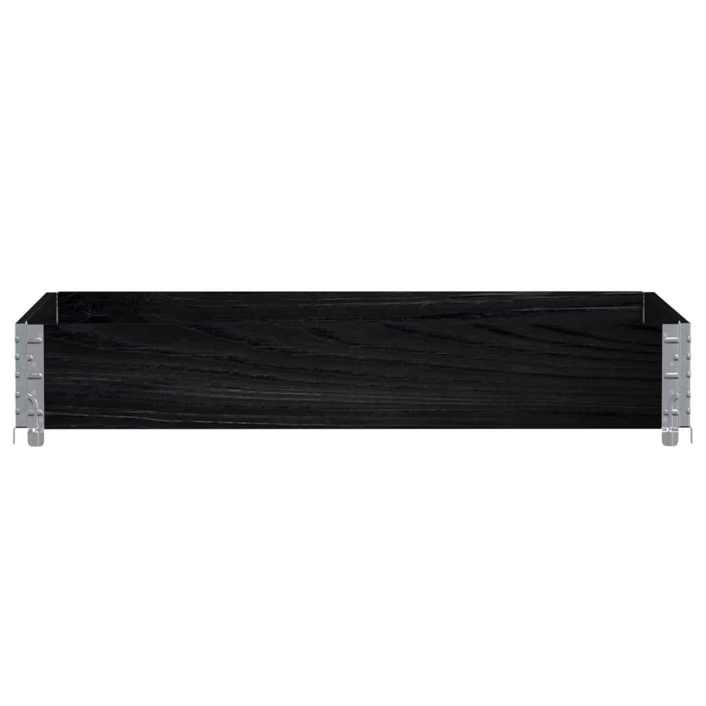 Vidaxx palle overkant 120x80 cm massiv fyrretræ sort