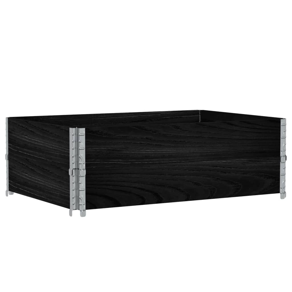 Vidaxx palleudvidelser 2 stk 120x80 cm massiv fyrretræ sort